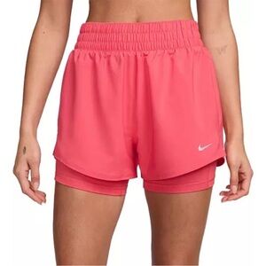 Nike One Dri-Fit High-Waisted 3" 2-in-1 Shorts Aster Pink Women’s Size Large